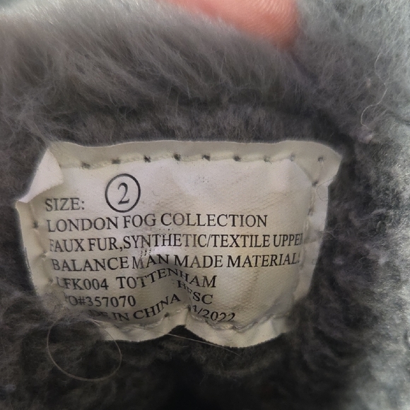 London Fog Gray and Pink Kids Boots - Picture 8 of 9